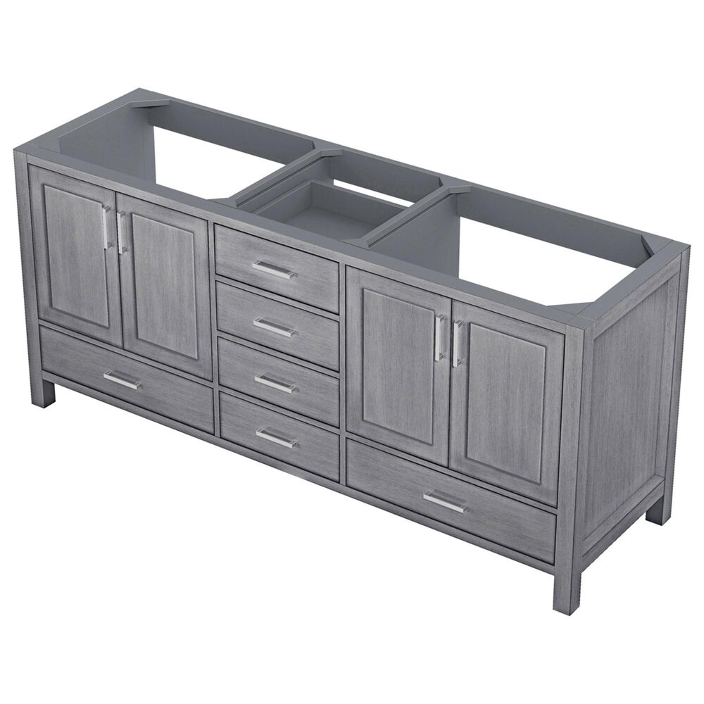 Lexora Home Jacques 72" Double Bathroom Vanity Cabinet Only in Distressed Grey, , large