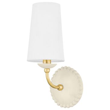 Mitzi Lighting Rhea 1-Light Wall Sconce in Aged Brass and Antique Ivory, , large