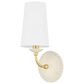 Mitzi Lighting Rhea 1-Light Wall Sconce in Aged Brass and Antique Ivory, , large