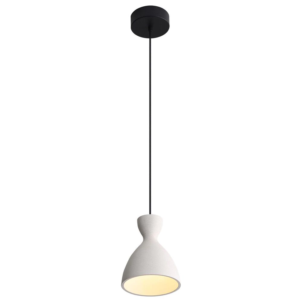 Golden Lighting Aethera 7" 1-Light LED Pendant in White Sandstone, , large