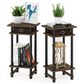 HOMLUX Tall End Table with Bin in Columbia Walnut and Black (Set of 2), , large