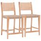 Linon Home Decor Cadence Counter Stool in Natural (Set of 2), , large