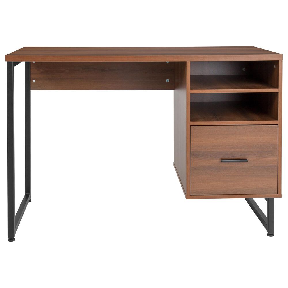 Flash Furniture Lincoln Desk in Brown, , large