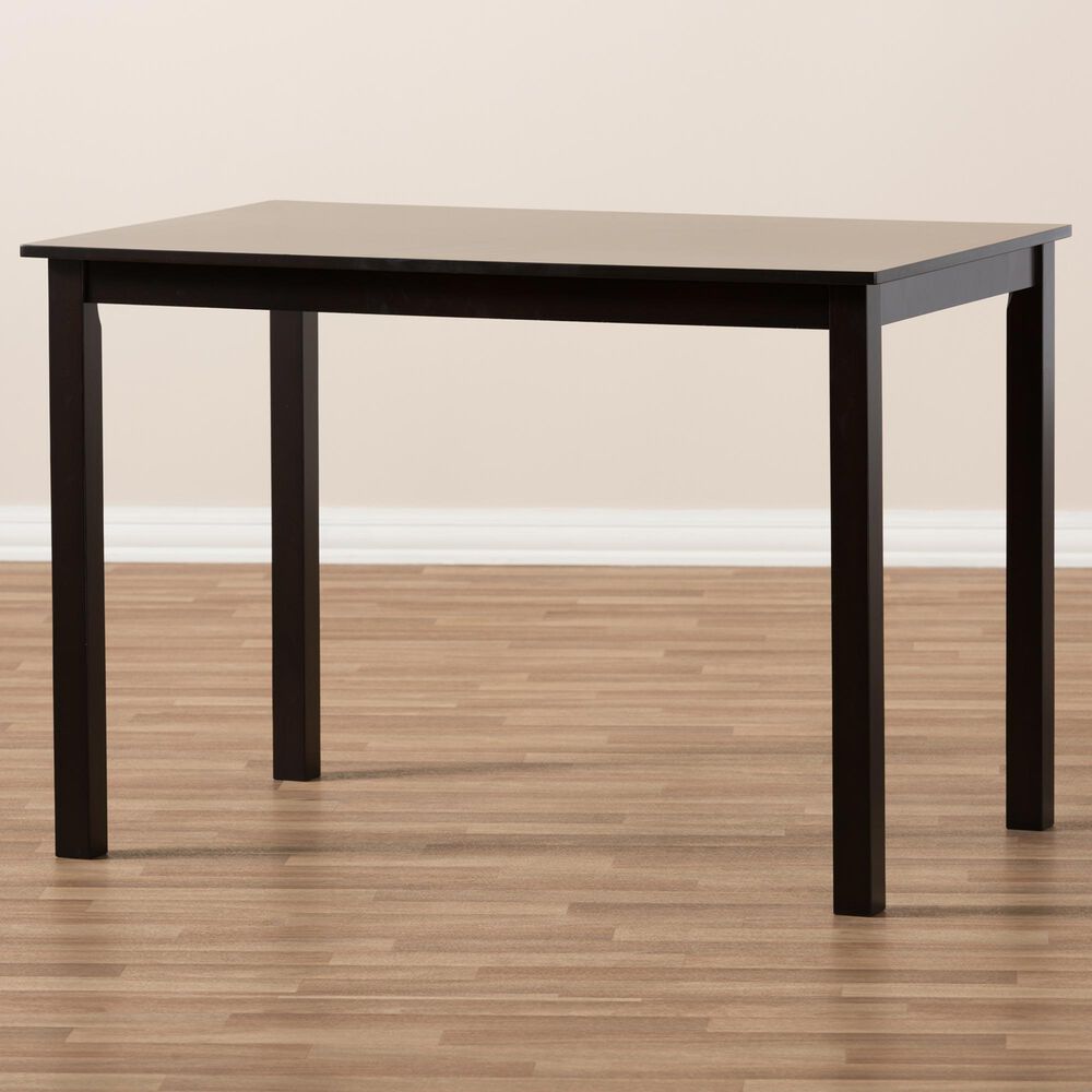 Baxton Studio Evelin Dining Table in Espresso Brown - Table Only, , large