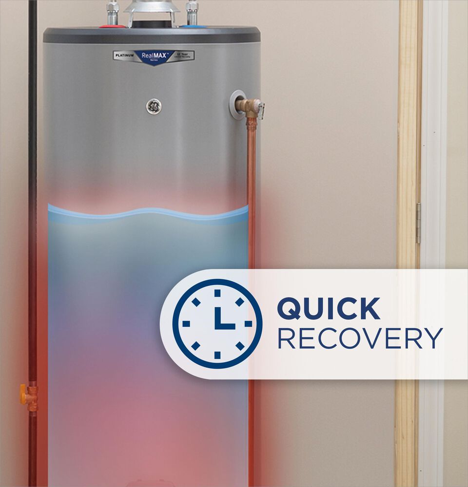GE Appliances RealMAX Choice 40-Gallon Short Natural Gas Atmospheric Water Heater, , large