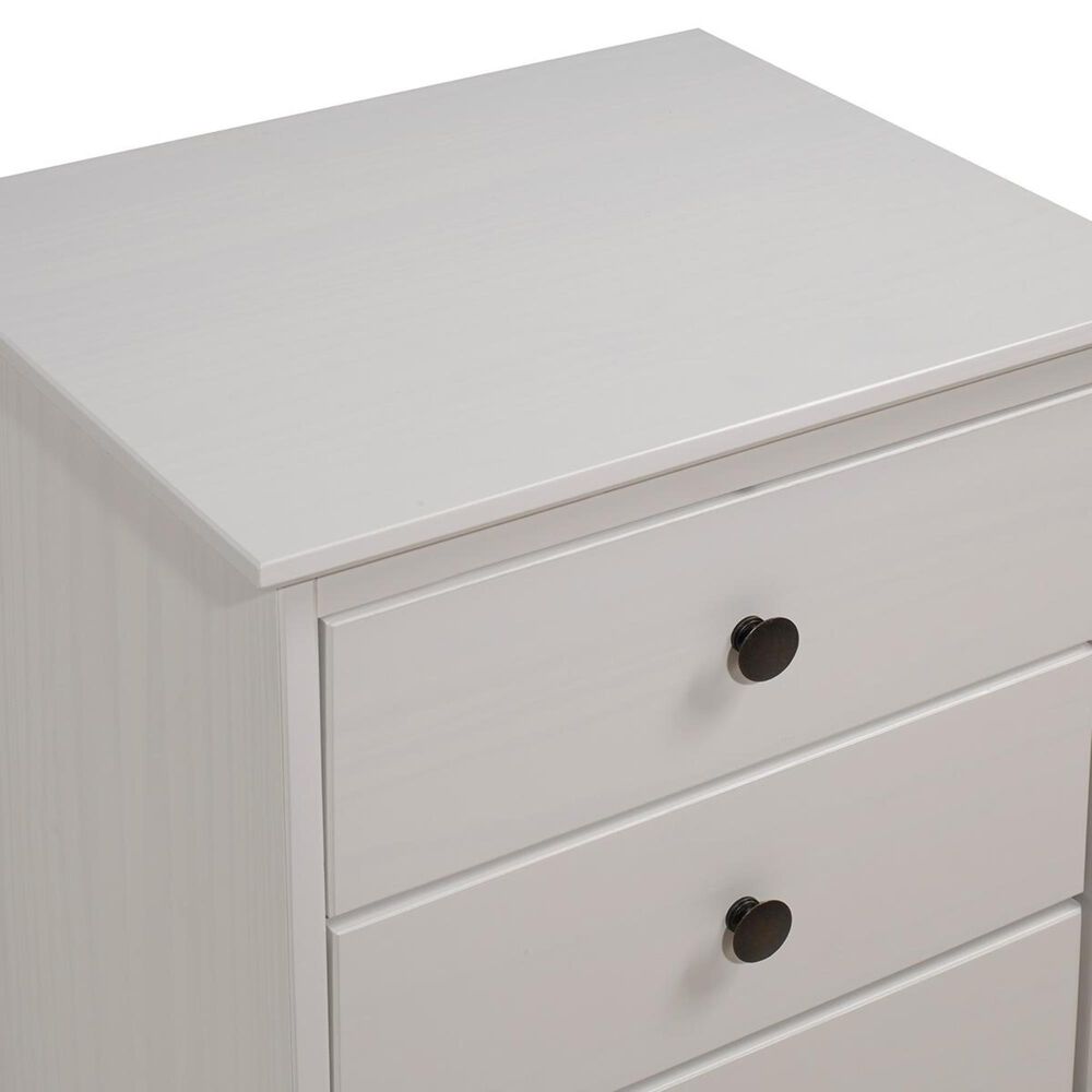 Walker Edison 3 Drawer Nightstand in White, , large