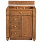 James Martin Vanities Bristol 30" Single Bathroom Vanity in Saddle Brown with 3 cm Victorian Silver Quartz Top and Rectangular Sink, , large