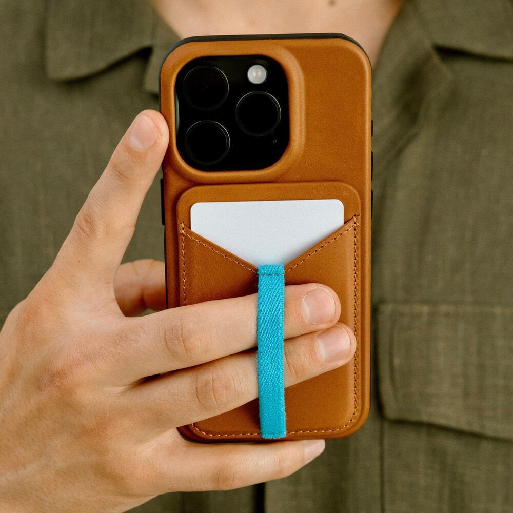 Bluebonnet Cases Minimalist Full-Grain Leather Case with MagSafe for iPhone 16 Pro in Saddle Tan, , large