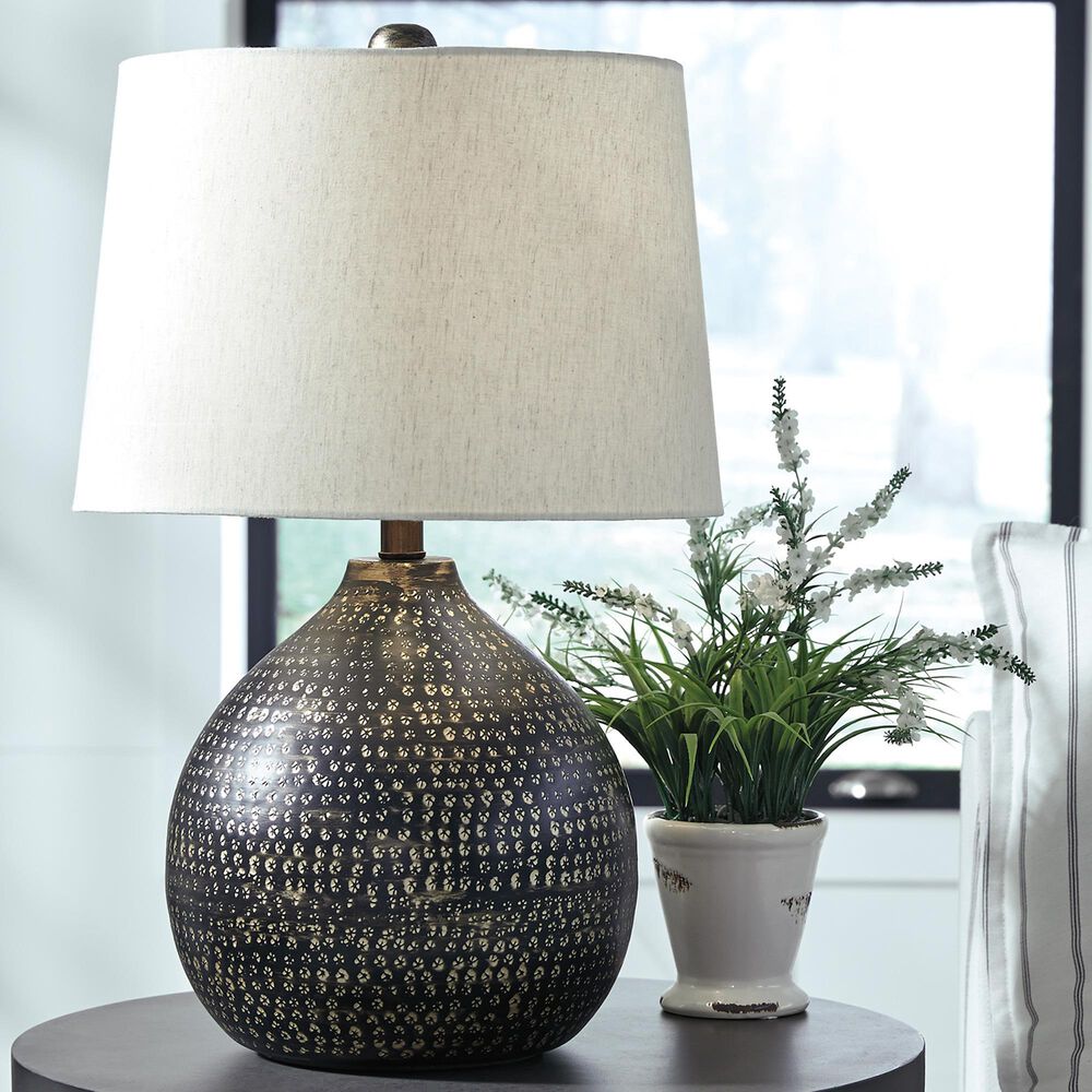 Ashley Maire Table Lamp in Black and Gold, , large