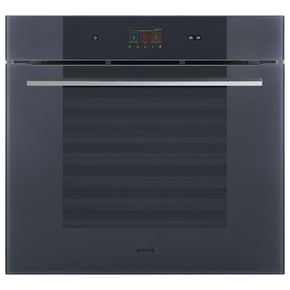 SMEG Linea 30" Single Electric Wall Oven with VivoScreen in Neptune Grey, , large