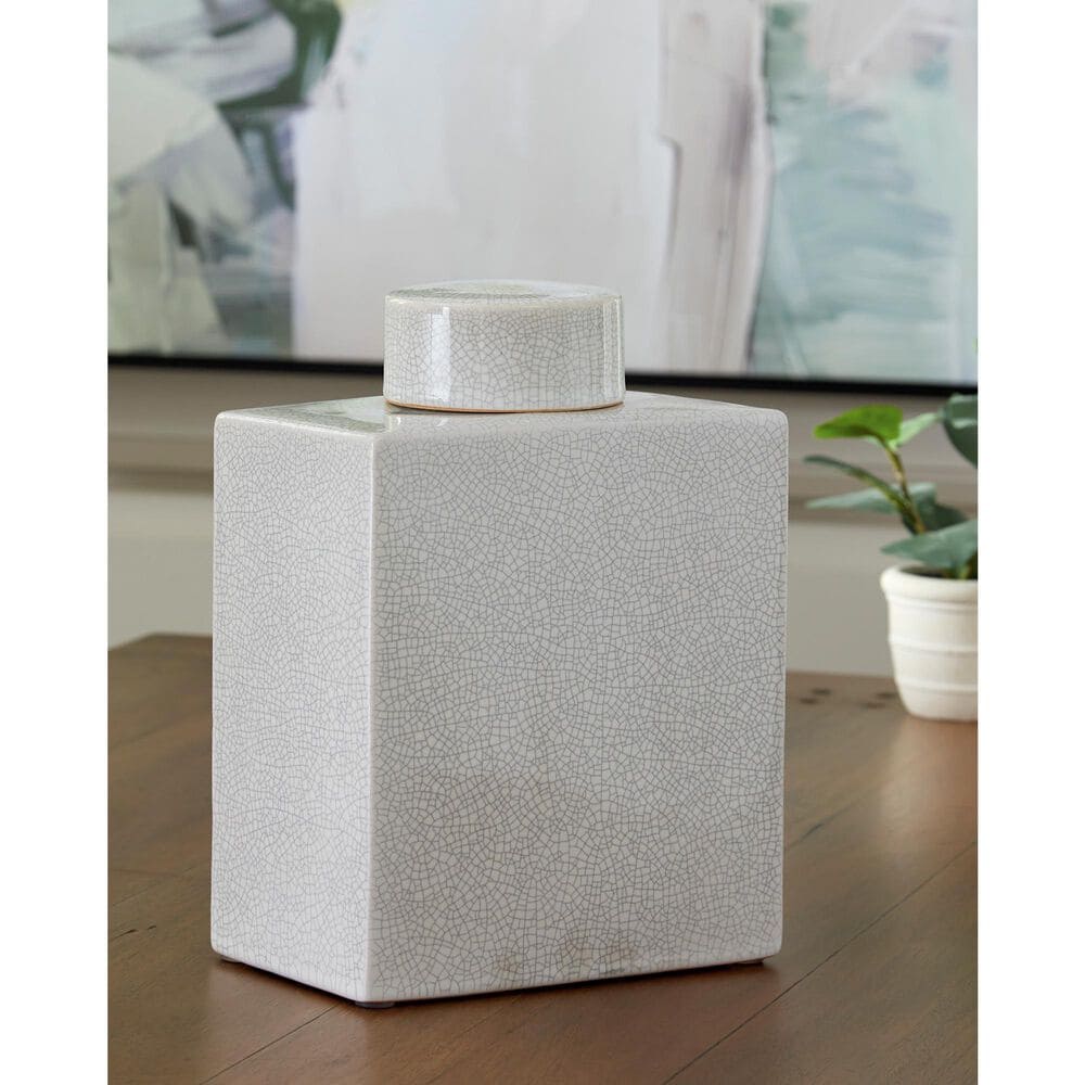 Ashley Haddworth 11" Jar in Antique White, , large
