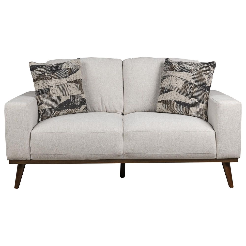 Golden Wave Furniture Heath Stationary Loveseat in White, , large