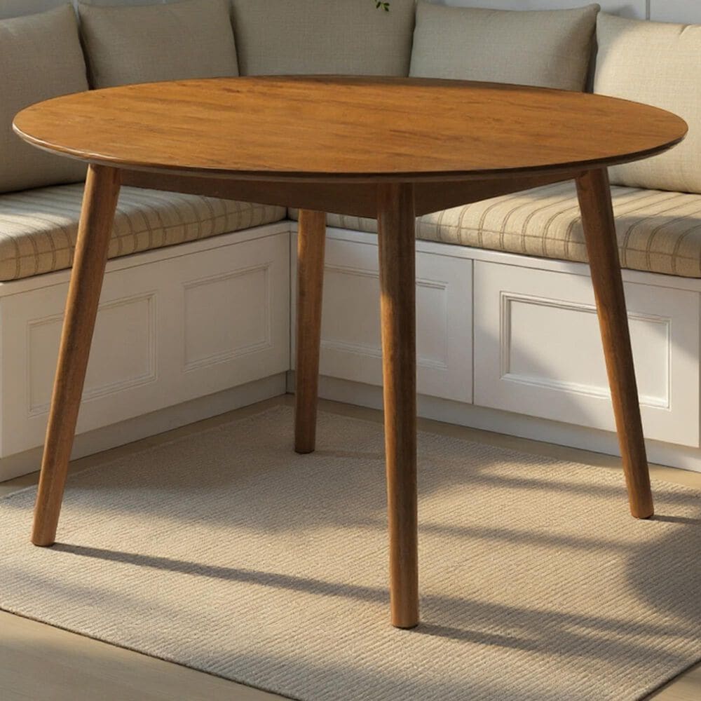 Armen Living Bennet Dining Table in Warm Walnut - Table Only, , large