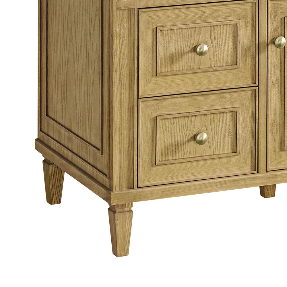 James Martin Vanities Lorelai 48&quot; Single Vanity in Light Natural Oak with 3 cm Victorian Silver Quartz Top, , large