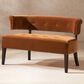 Jennifer Taylor Home Jared Bench Settee in Burnt Orange Velvet, , large