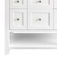 James Martin Vanities Breckenridge 36" Single Bathroom Vanity in Bright White with 3 cm Eternal Marfil Quartz Top and Rectangular Sink, , large