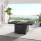 Plank And Hide Co 34" Square Firepit Top & Base in Black, , large