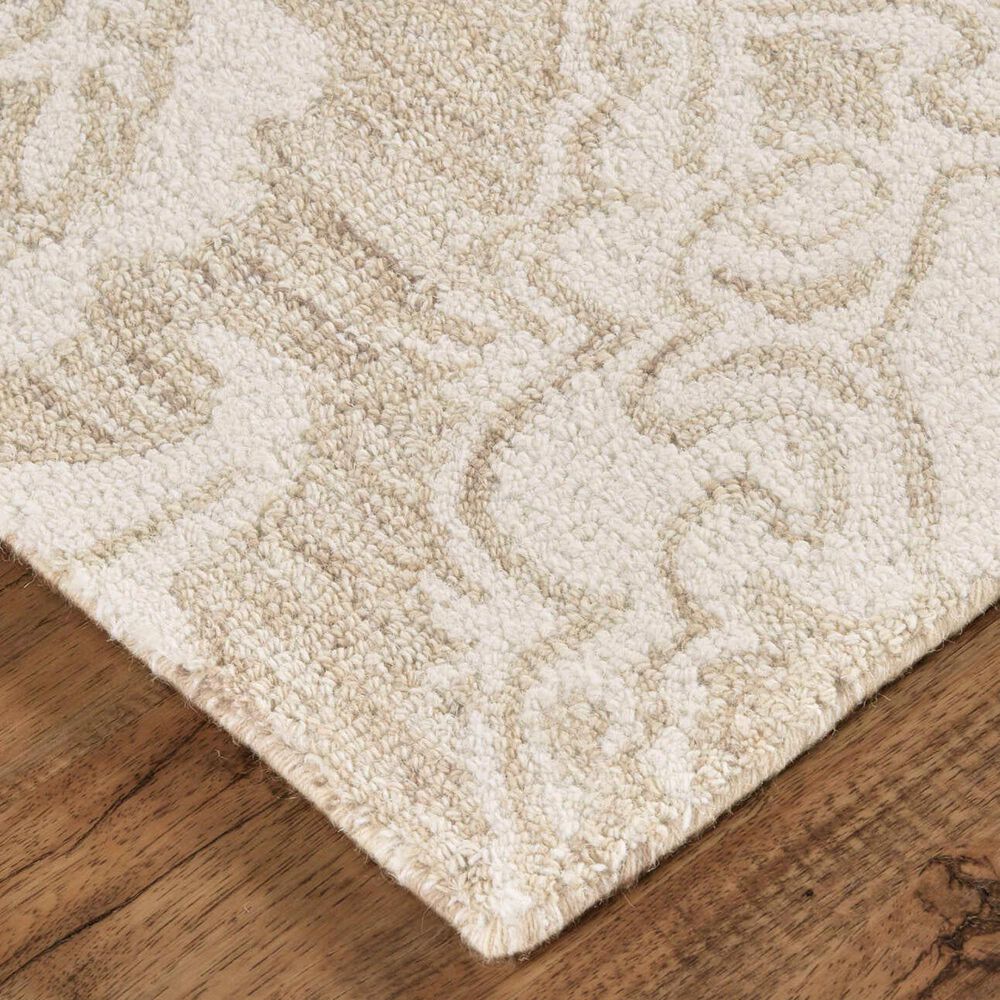 Feizy Belfort 2&#39; x 3&#39; Taupe and Ivory Area Rug, , large