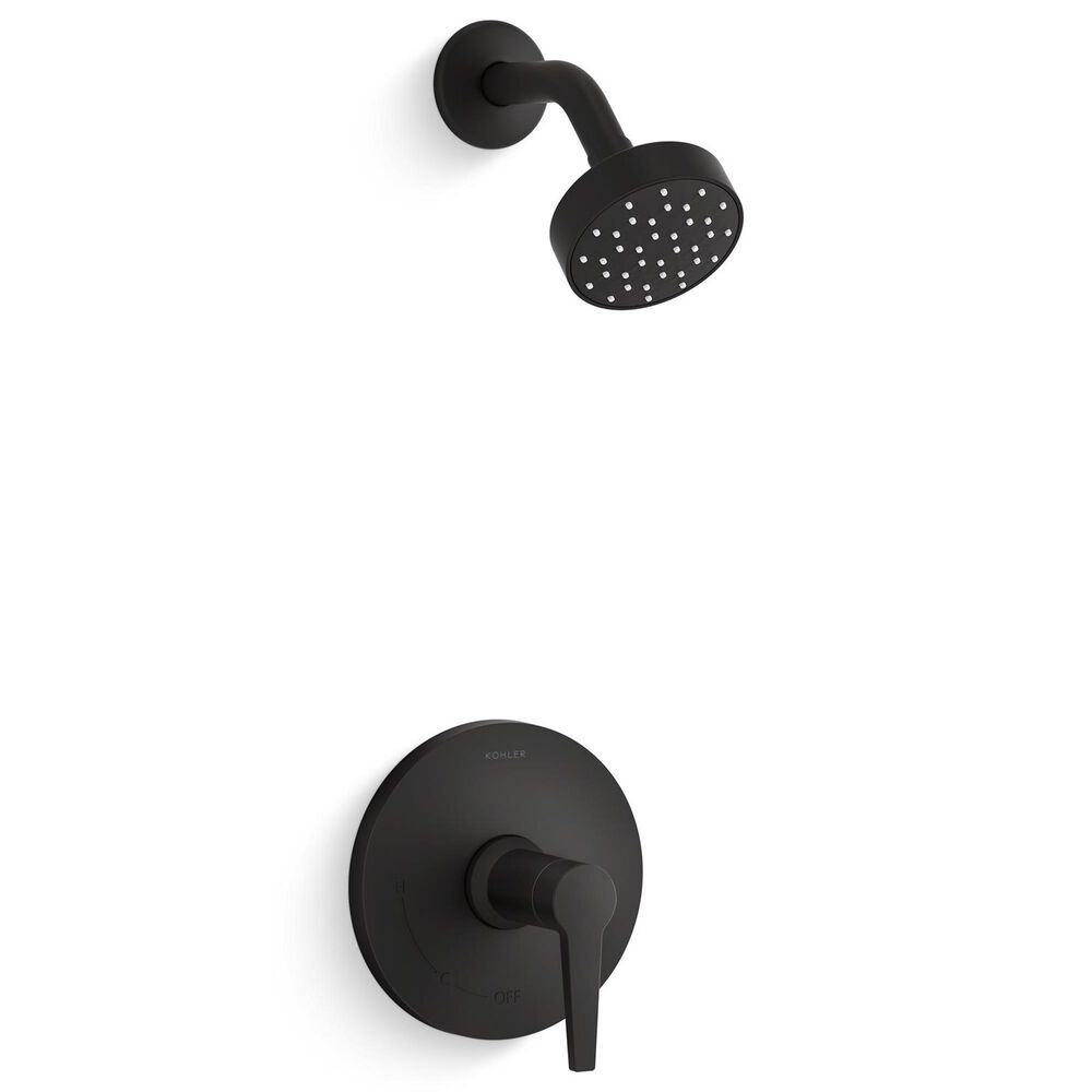 Kohler Pitch Rite-Temp Bath and Shower Trim Kit in Matte Black, , large
