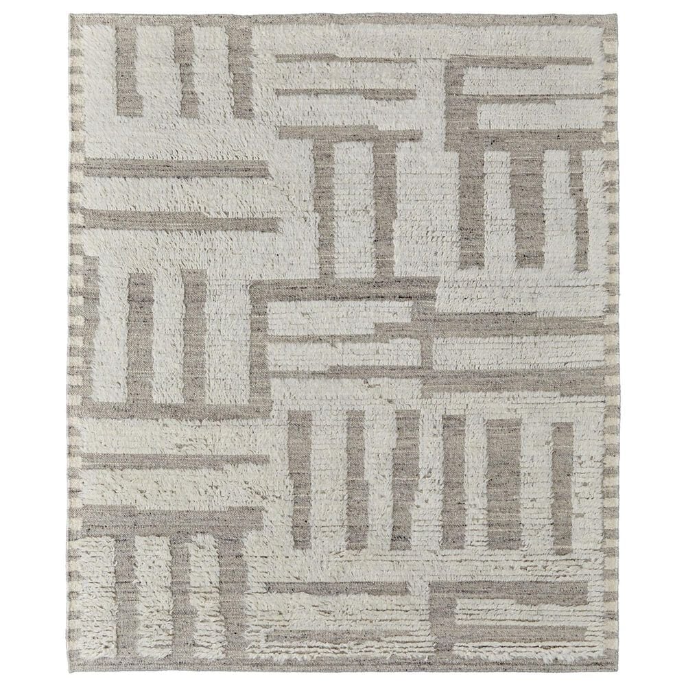 Feizy Ashby 8909F 2"6" x 8" Ivory and Gray Runner, , large