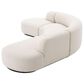 Eichholtz Bjorn 3-Piece Stationary Curved Sectional in Boucle Cream, , large