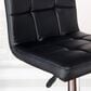 Parkerville Furniture Line Quilted Back Adjustable Swivel Bar Stool in Chrome and Black, , large