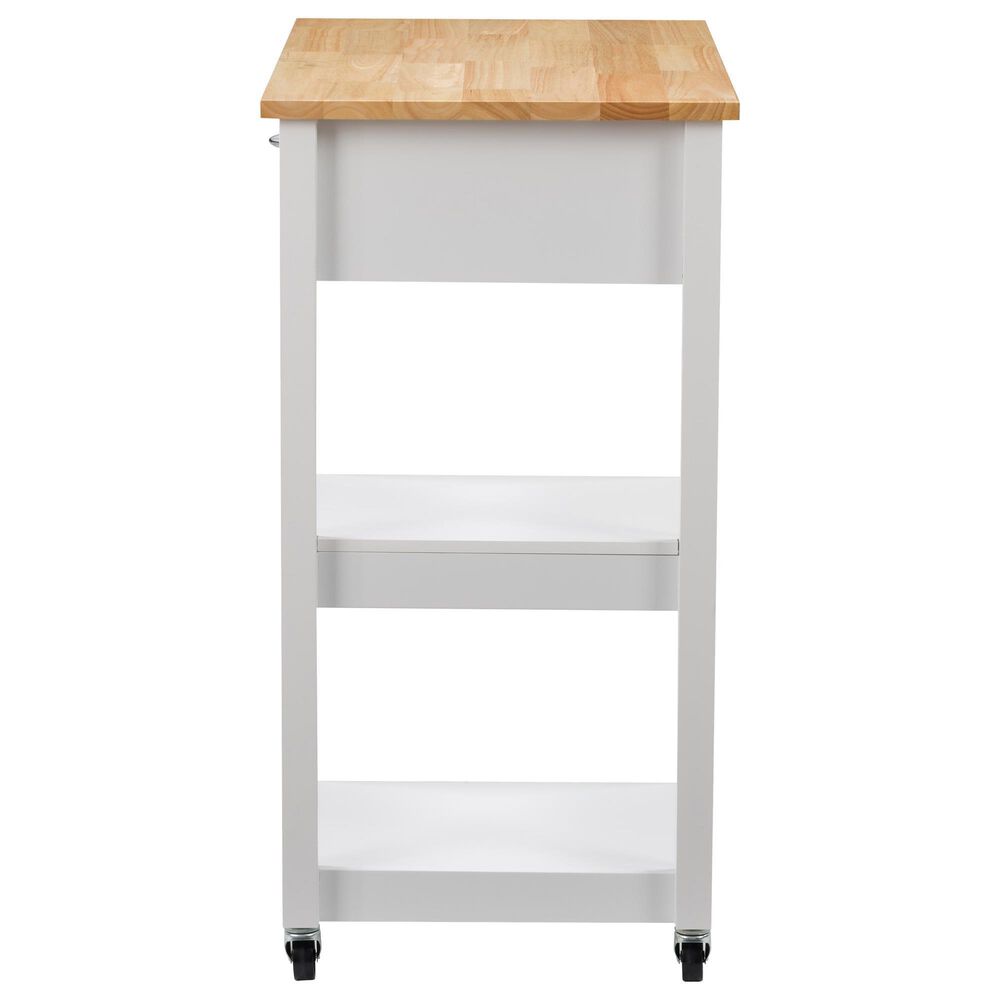 CorLiving Sage 2 Shelves Kitchen Cart in White, , large