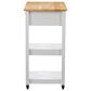 CorLiving Sage 2 Shelves Kitchen Cart in White, , large