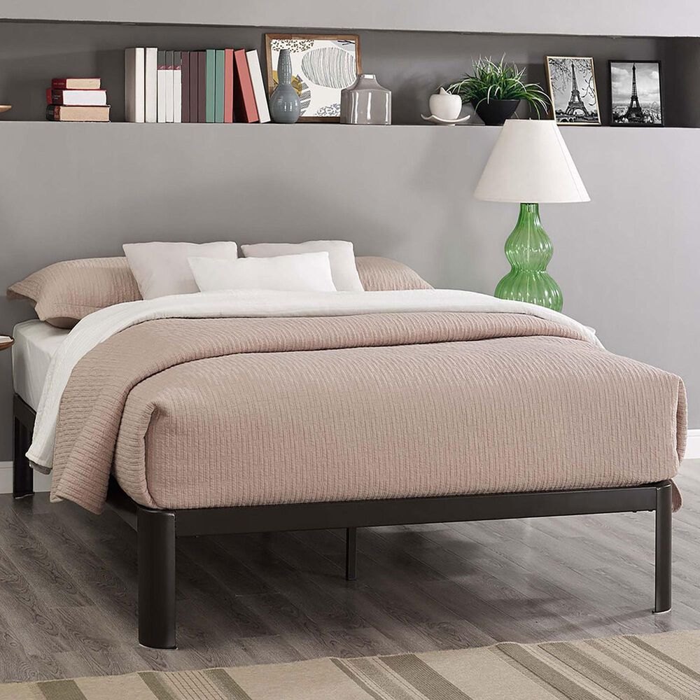 Modway Corinne Queen Platform Bed Frame in Brown, , large