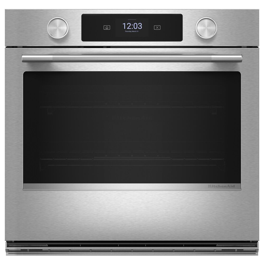KitchenAid 2-Piece Kitchen Package with PrintShield Stainless Steel 30" Smart Single Wall Oven and Black 36" Induction Cooktop, , large