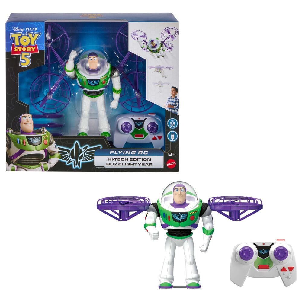 Pixar Flying RC Hi-Tech Edition Buzz Lightyear Action Figure, , large