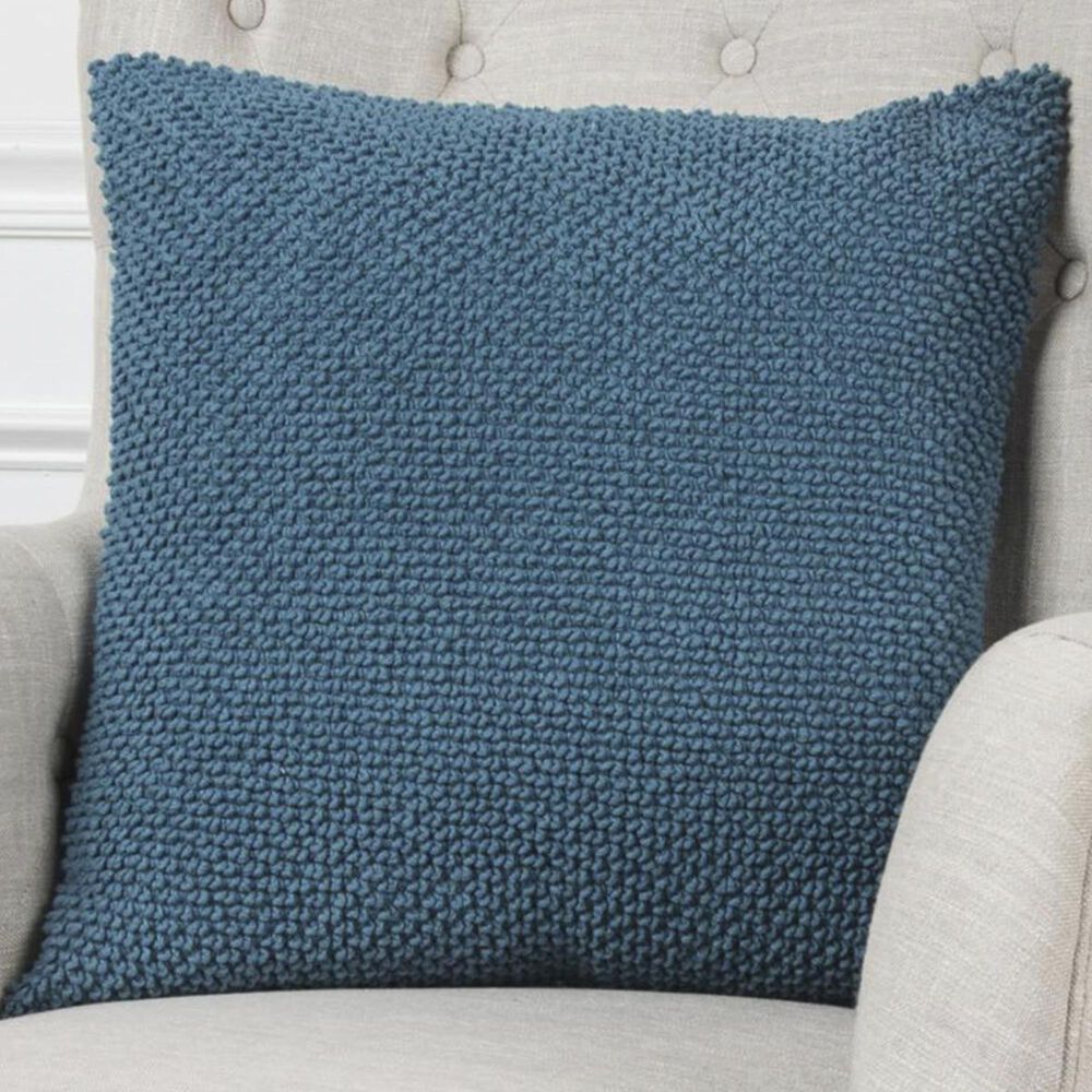 Rizzy Home 20" x 20" Pillow Cover in Solid Blue, , large