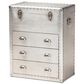Baxton Studio Serge 3-Drawer Accent Storage Cabinet in Silver, , large