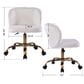 Impressions Vanity Rylee Swivel Vanity Chair with White Cushion in Antique Gold, , large