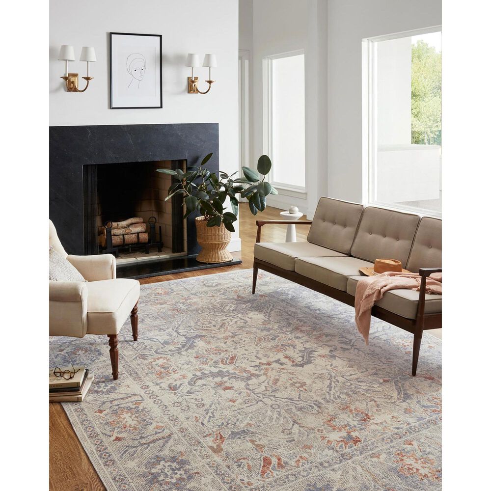 Chris Loves Julia x Loloi Rosemarie 11&#39;6&quot; x 15&#39;6&quot; Oatmeal and Lavender Area Rug, , large