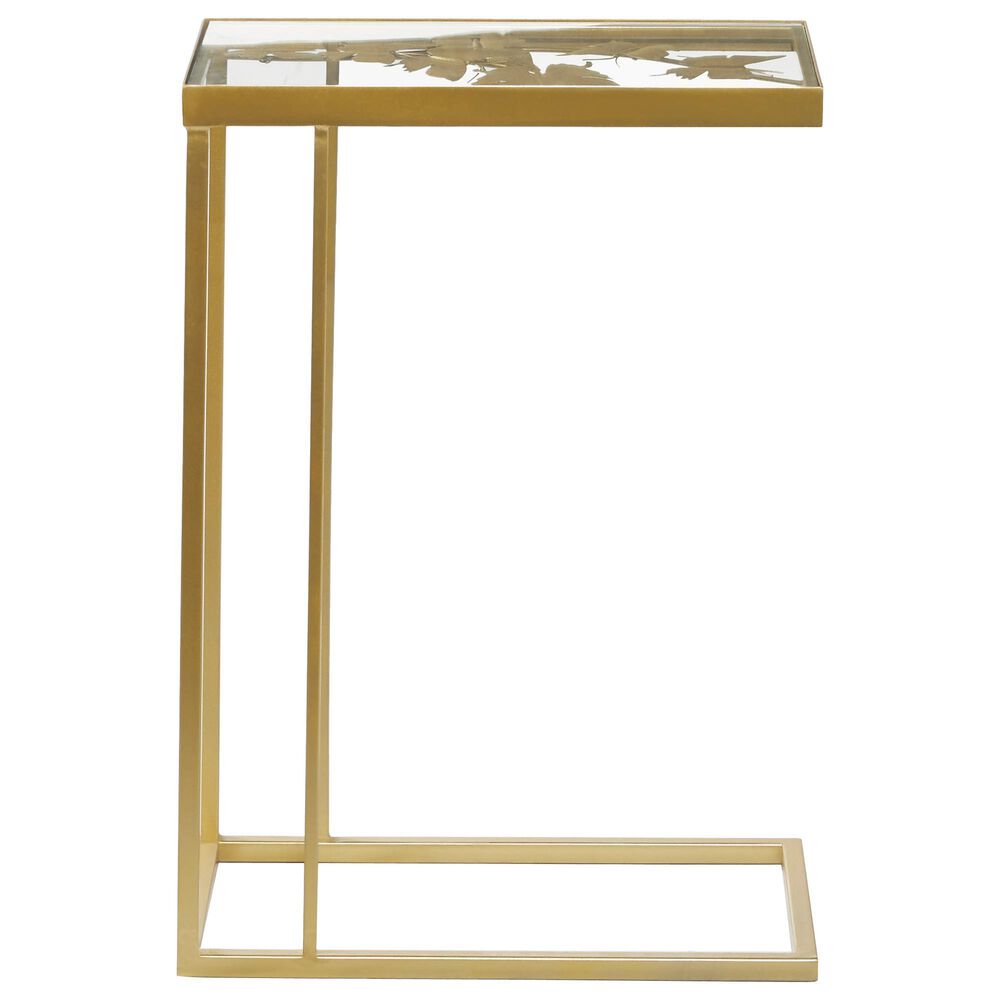 Uma Enterprises 25&quot; Contemporary Accent Table in Gold, , large