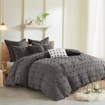 Hampton Park Brooklyn 7-Piece King/California King Comforter Set in Charcoal, , large