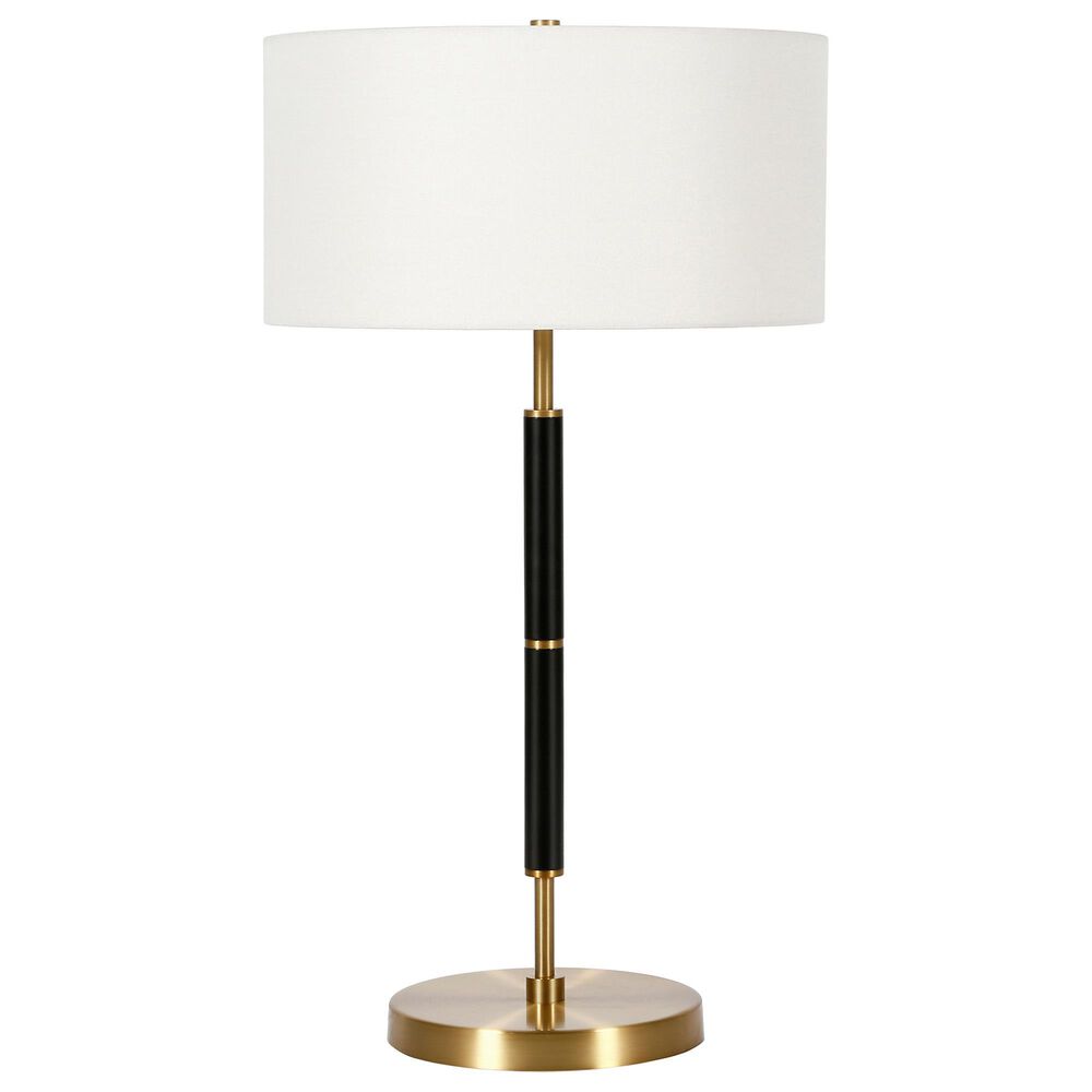 Hudson and Canal Simone Table Lamp in Brass and Black, , large