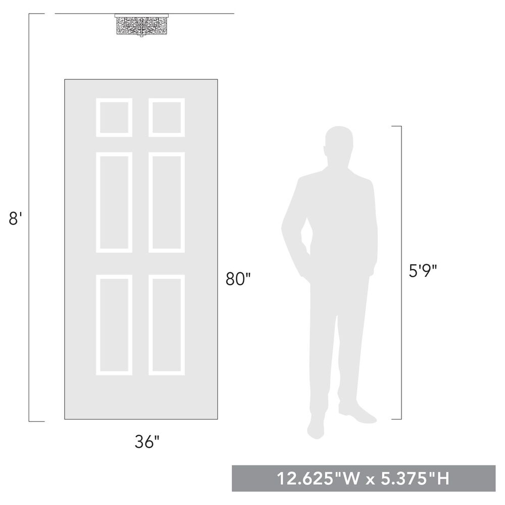 Golden Lighting Rayne Flush Mount in Matte Black, , large