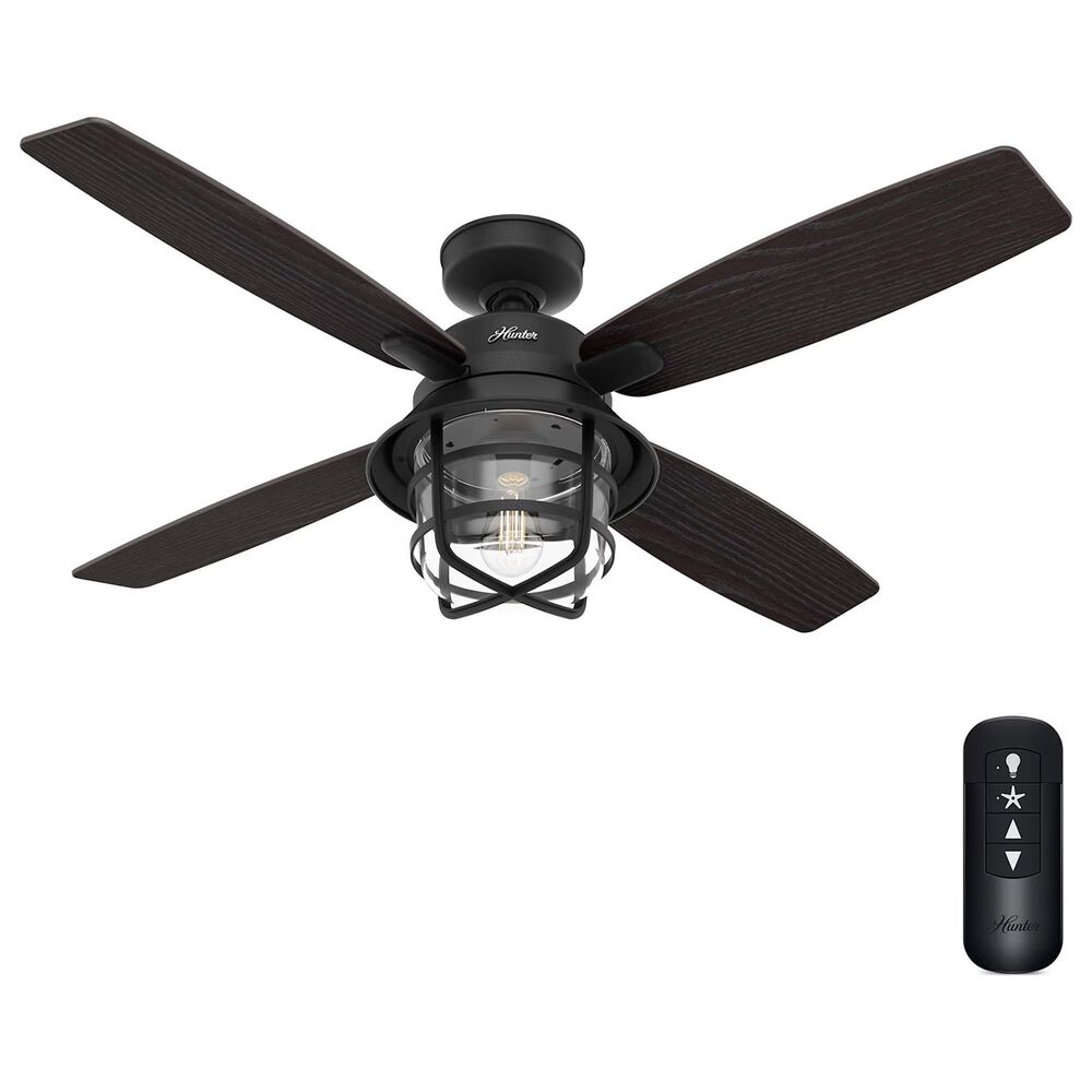 Hunter Port Royale 52&quot; Ceiling Fan with Light in Natural Iron, , large