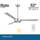 Minka-Aire Roto 52" Ceiling Fan in Brushed Aluminum, , large