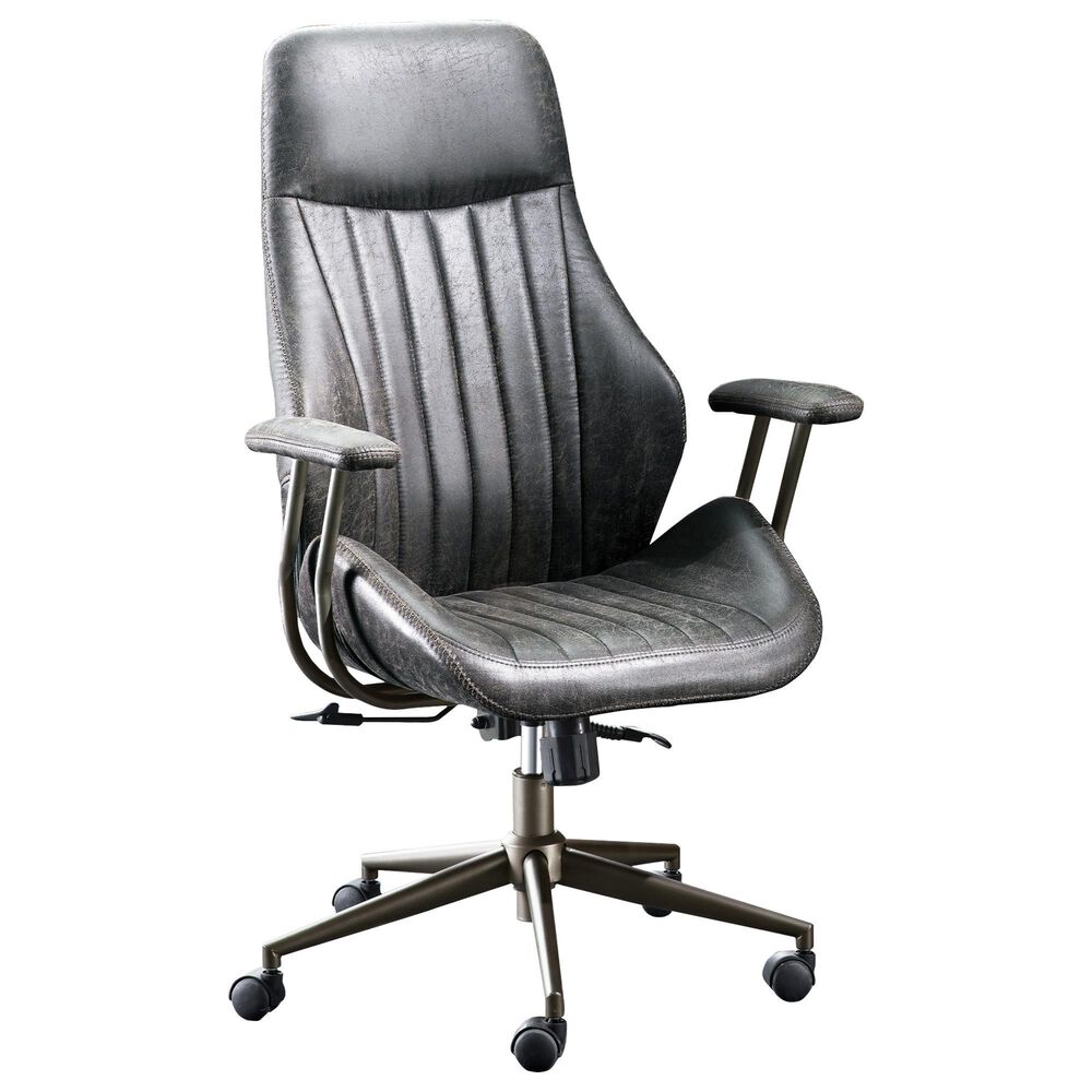 HOMLUX High Back Ergonomic Office Chair with Suede Leather in Gray, , large