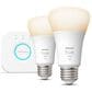 Philips Hue A19 75W LED Starter Kit in White, , large