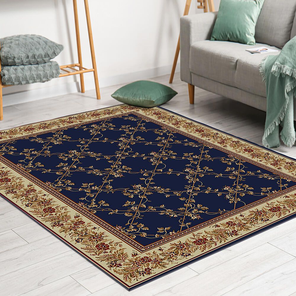 Radici USA Como 1590 Navy 5'5" x 7'7" Area Rug, , large