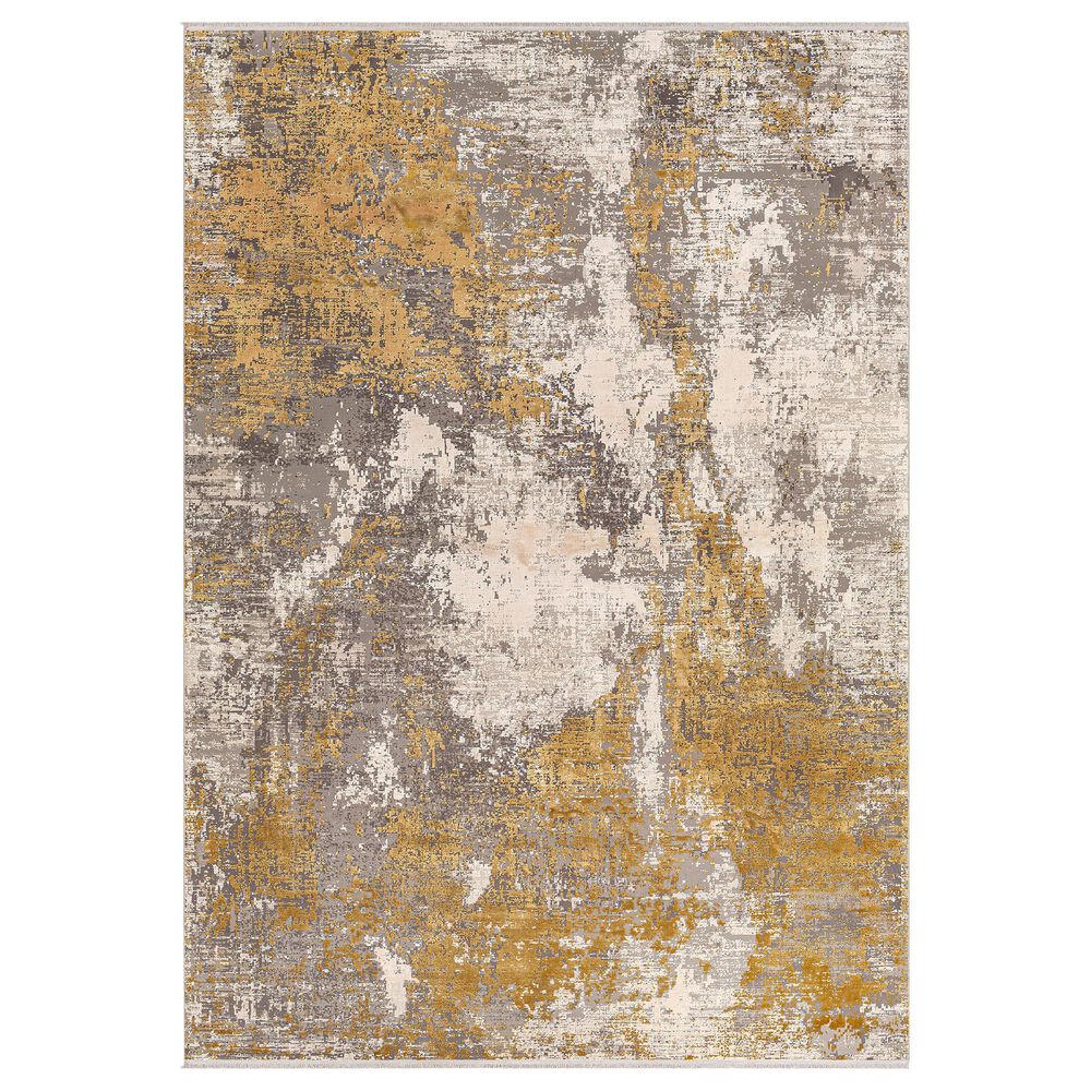 Surya Solar 10" x 14" Medium Brown, Gray, Tan, Camel and Light Beige Area Rug, , large