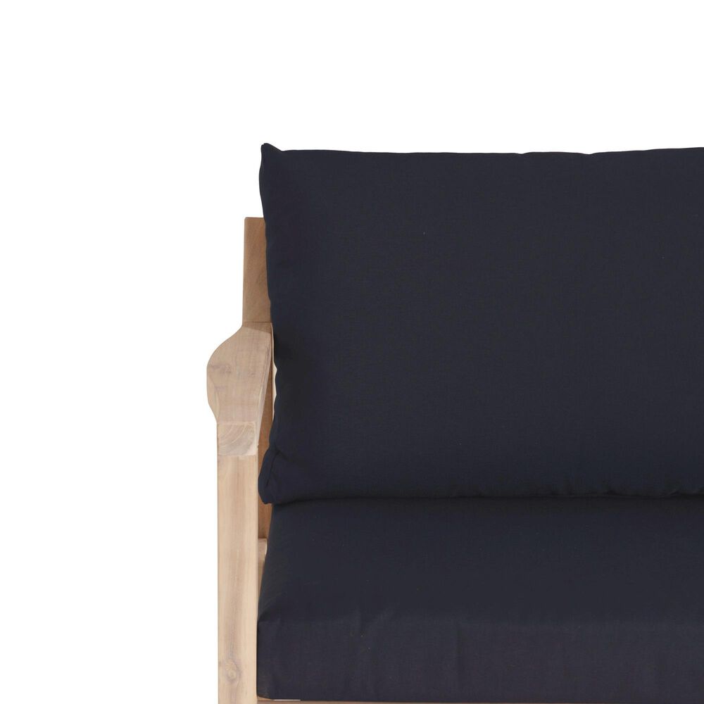 Linon Home Decor Teagon Outdoor Loveseat with Blue Cushions in Whitewash (Set of 2), , large