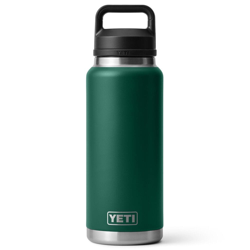 YETI Rambler 36 Oz Water Bottle with Chug Cap in Black Forest Green, , large