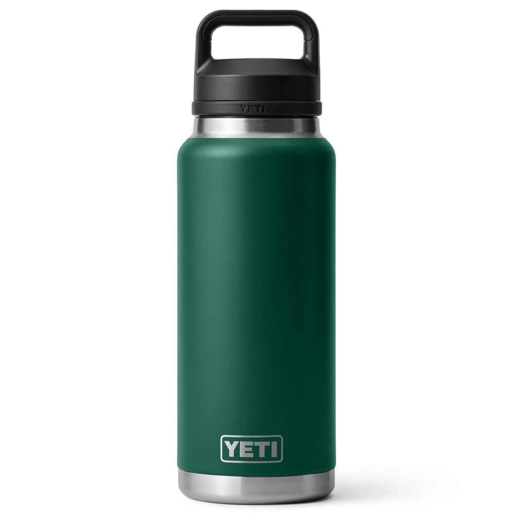 YETI Rambler 36 Oz Water Bottle with Chug Cap in Black Forest Green, , large