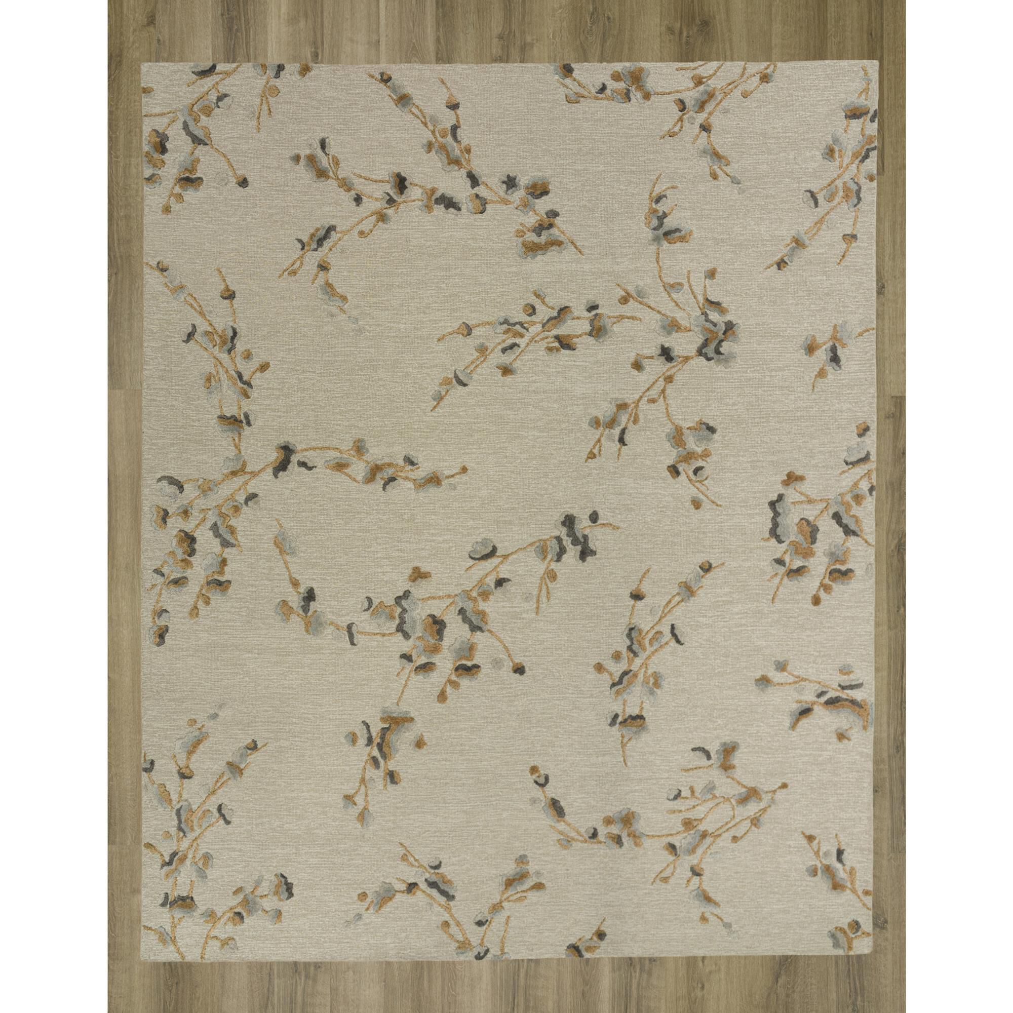 RIZZY Elisa Gray and Ivory 5' x 8' Area Rug