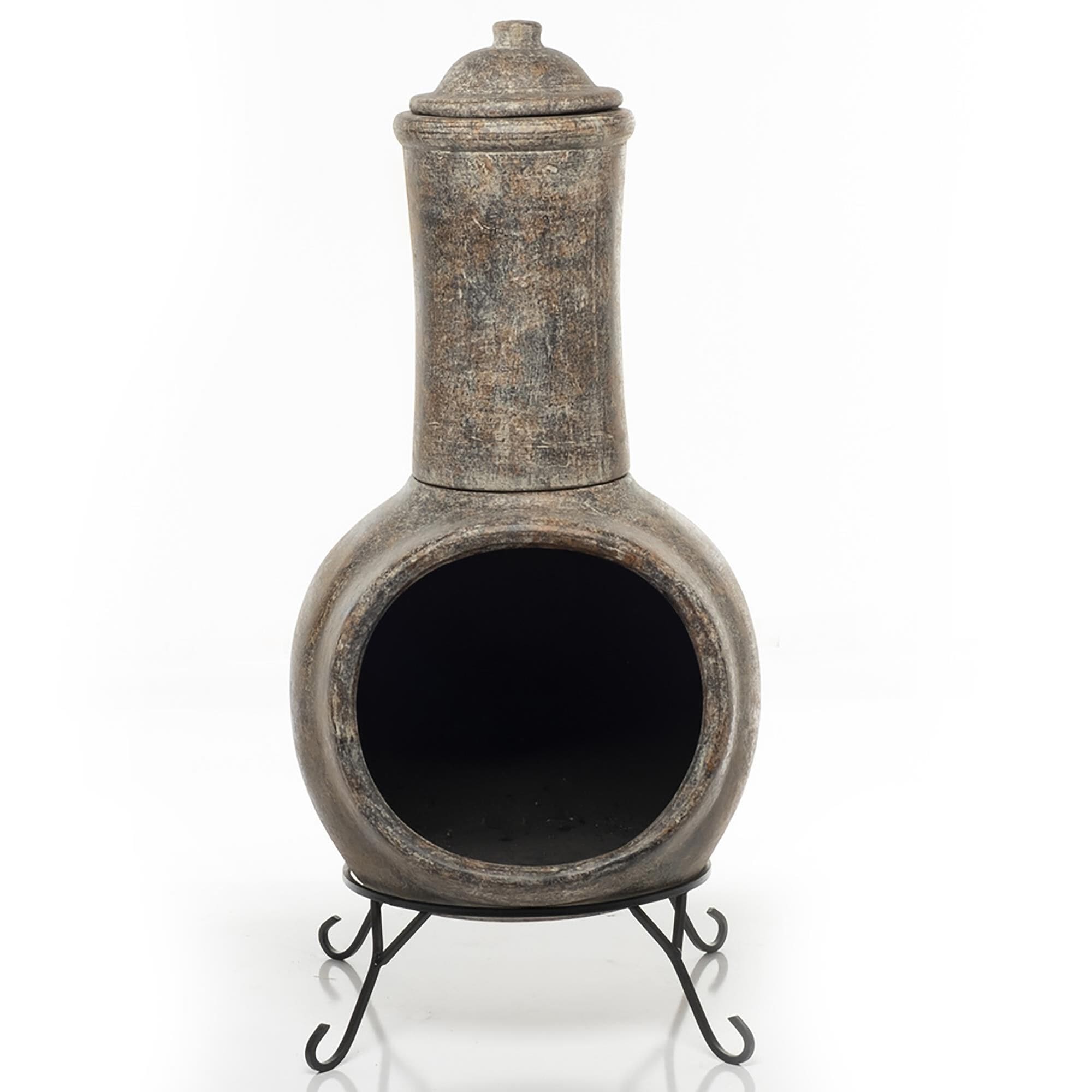 Alfresco home table top deals mini chiminea in sage